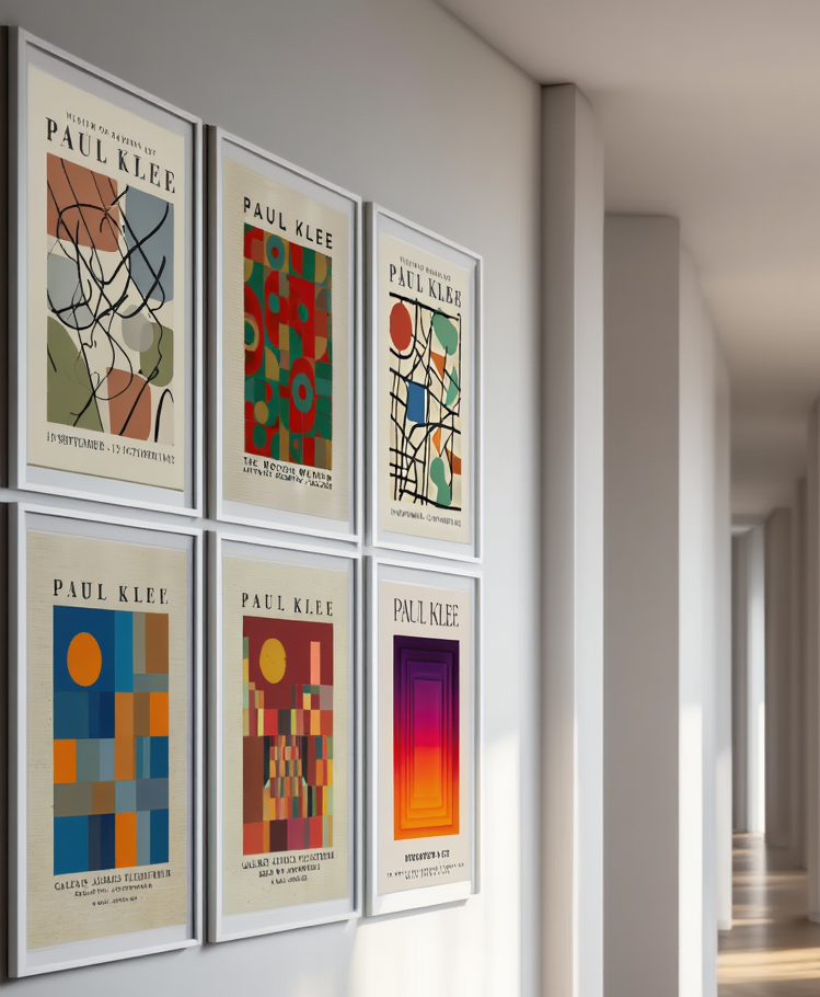 Paul Klee Abstract Art Prints – Colorful Minimalist Posters, 9 Mix & Match Designs for Home & Living Room