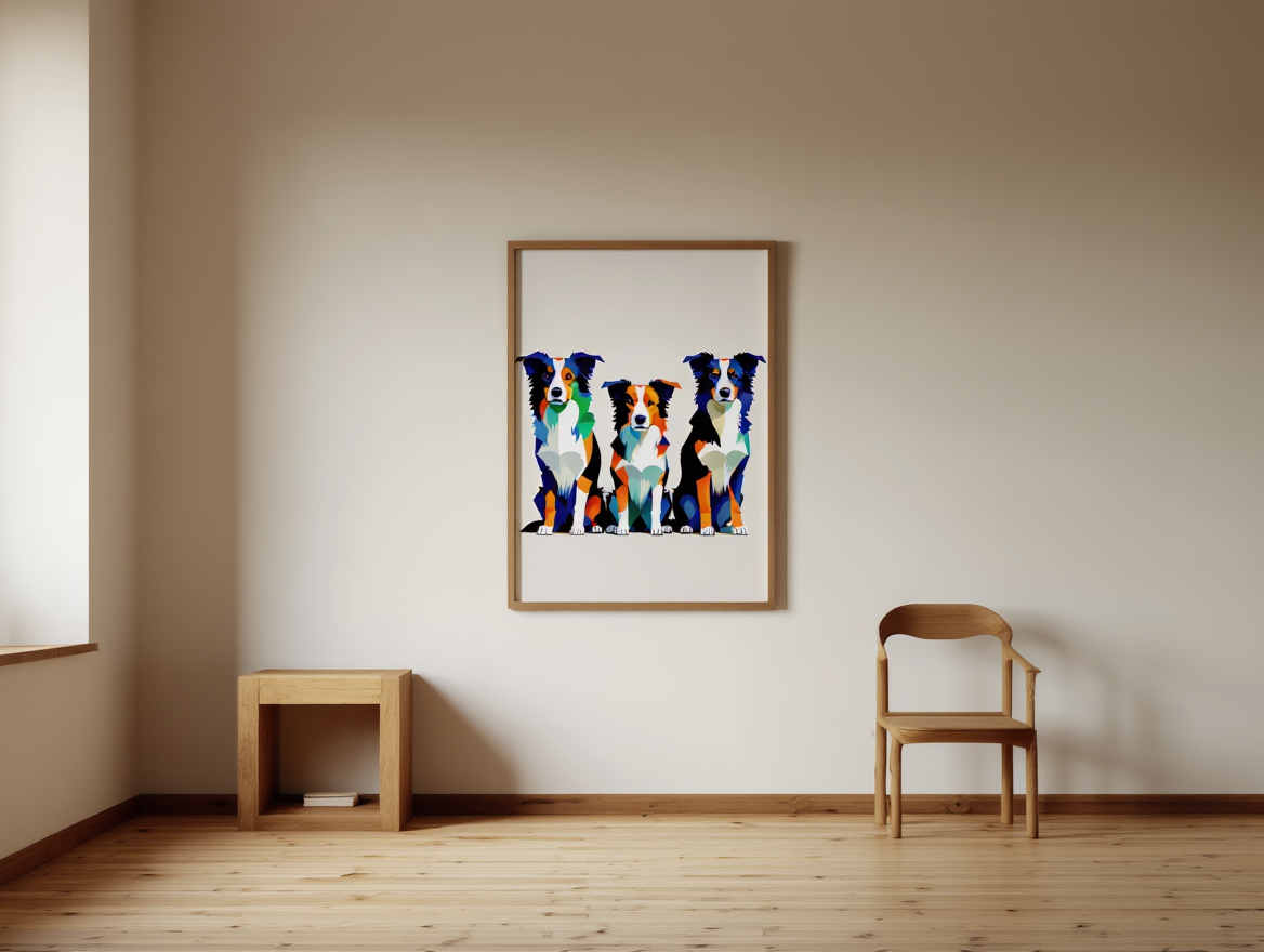 Border Collie Poster – Modern Dog Pop Art Print