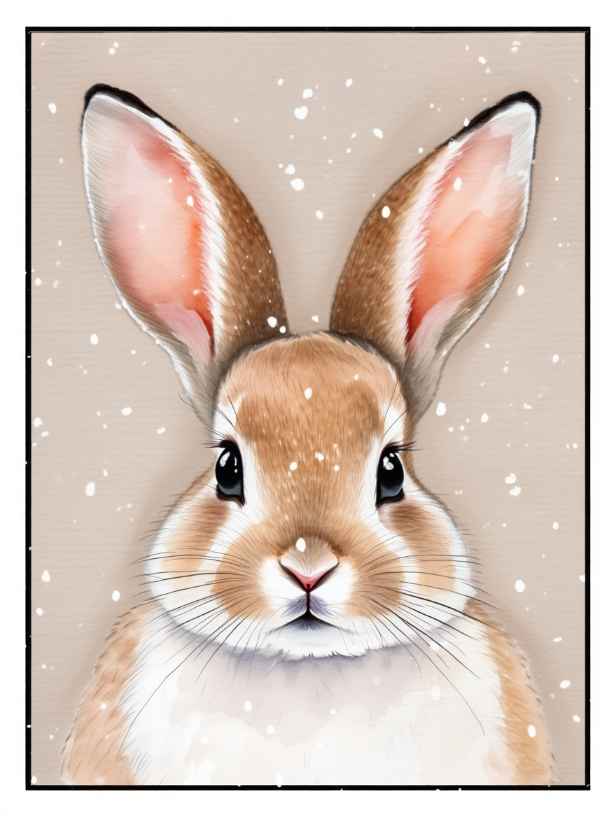 Winter Bunny Snow – Art Print