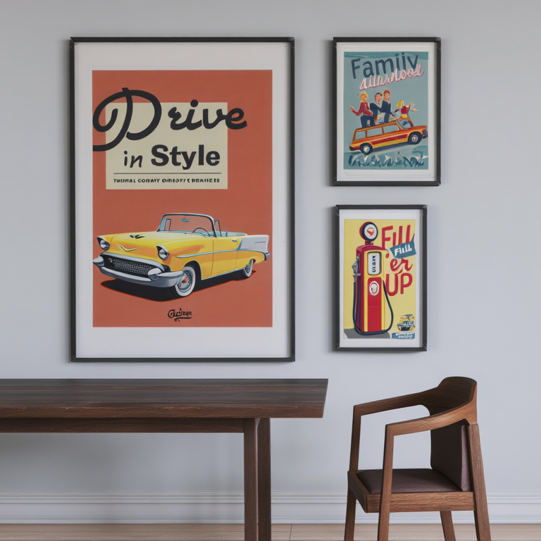Retro Trio – 3-Piece Vintage Wall Art Set
