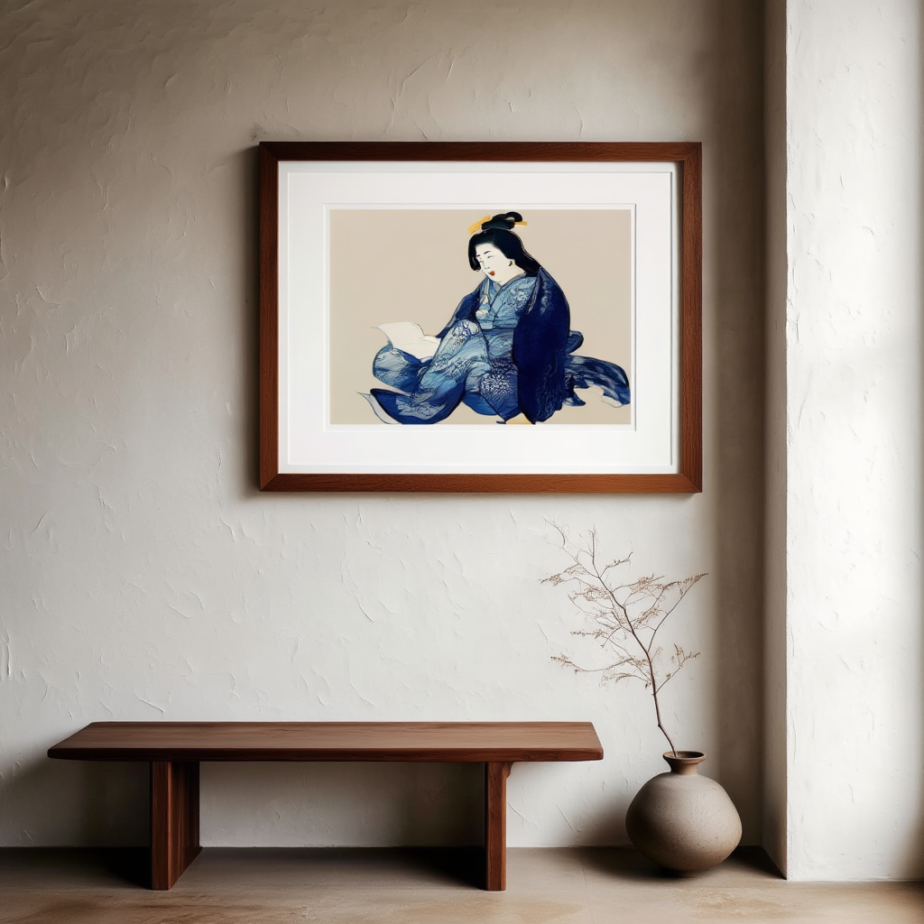 Kamisaka Sekka  - Reading lady from Momoyogusa