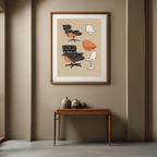 Bauhaus Chairs Art Print – Minimalist Modernist Wall Art