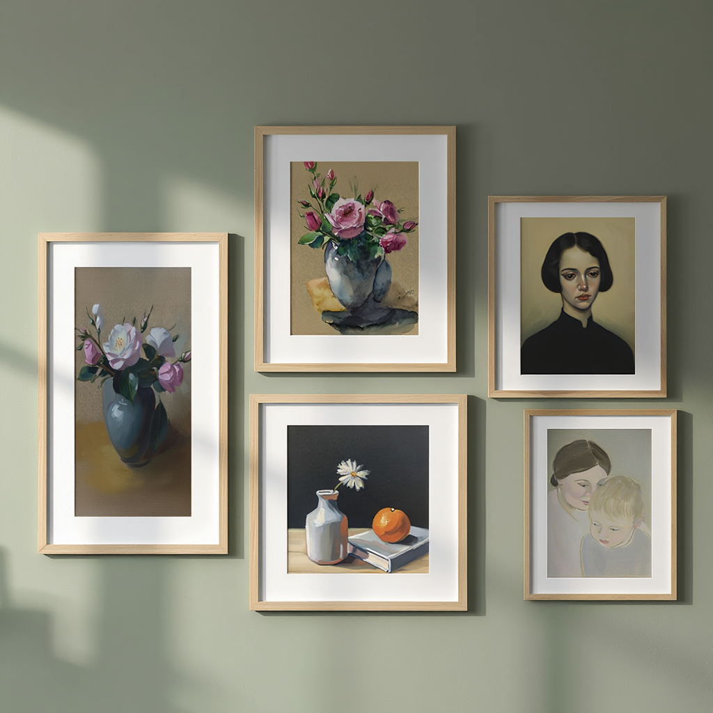 Helene Schjerfbeck – Timeless Faces & Floral 5 Prints Mix & Match