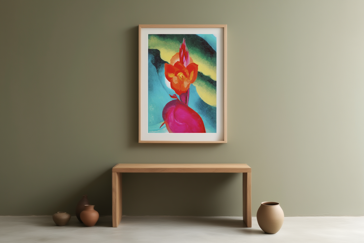 Rød Canna af Georgia O'Keeffe (1919) – Modernistisk blomsterkunsttryk