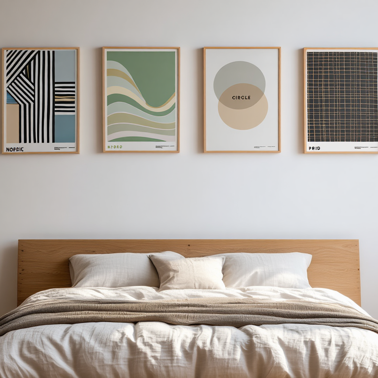 Modern Retro Scandinavian Collection – Set of 4