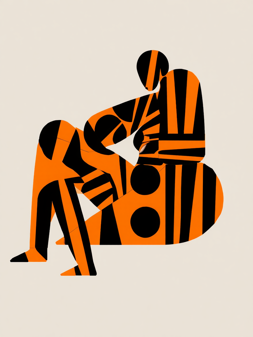 5 Flowing Geometric Abstract Prints – Organic Modern Wall Art for Living Room, Bedroom & Office Decor