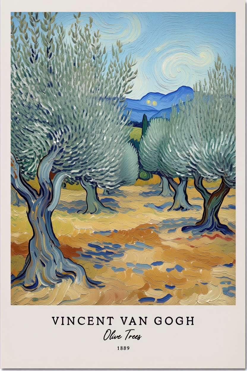 Van Gogh Art Collection – 4 Vibrant Prints for Your Home