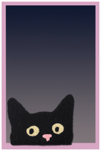 Whiskered Whimsy – Feline on Patterned Rug Poster