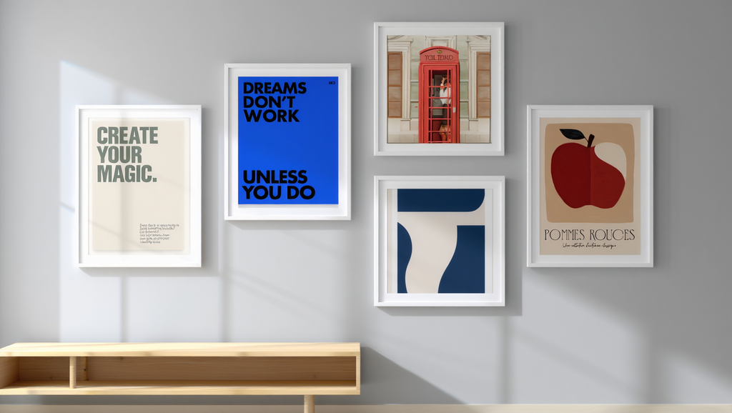 Geometric Abstract Positivity – Blue Tones 5 Prints