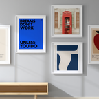 Geometric Abstract Positivity – Blue Tones 5 Prints - Hakyarts