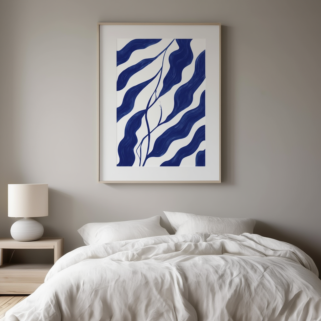 Dark Blue Leaves – Inspired by Yves Klein