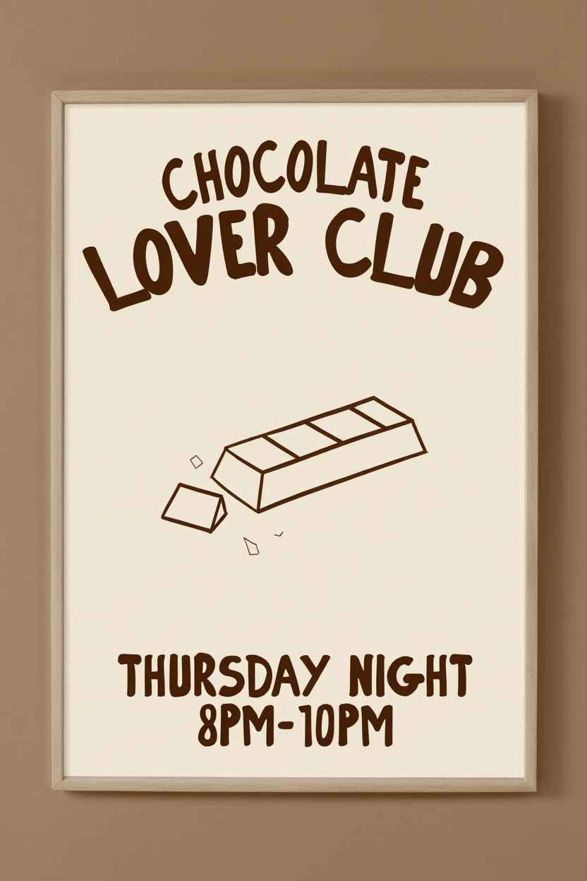 4 Prints – Pasta, Pizza, Chocolate & Plant Lover Wall Art Collection