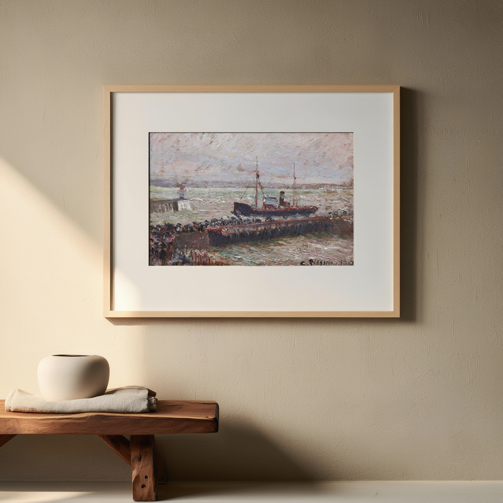 Camille Pissarro - Entrance to the Harbour at Le Havre, Overcast Sky