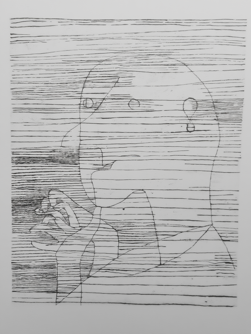 Old Man Counting (1929) by Paul Klee – Surrealist Modern Art Print - Hakyarts