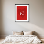 Our Happy Place – Minimalist Heart Print