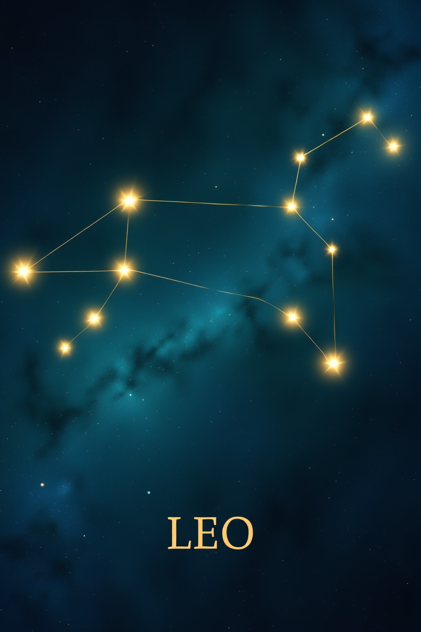 Star Sign Leo Poster | Personal Zodiac Wall Art Print
