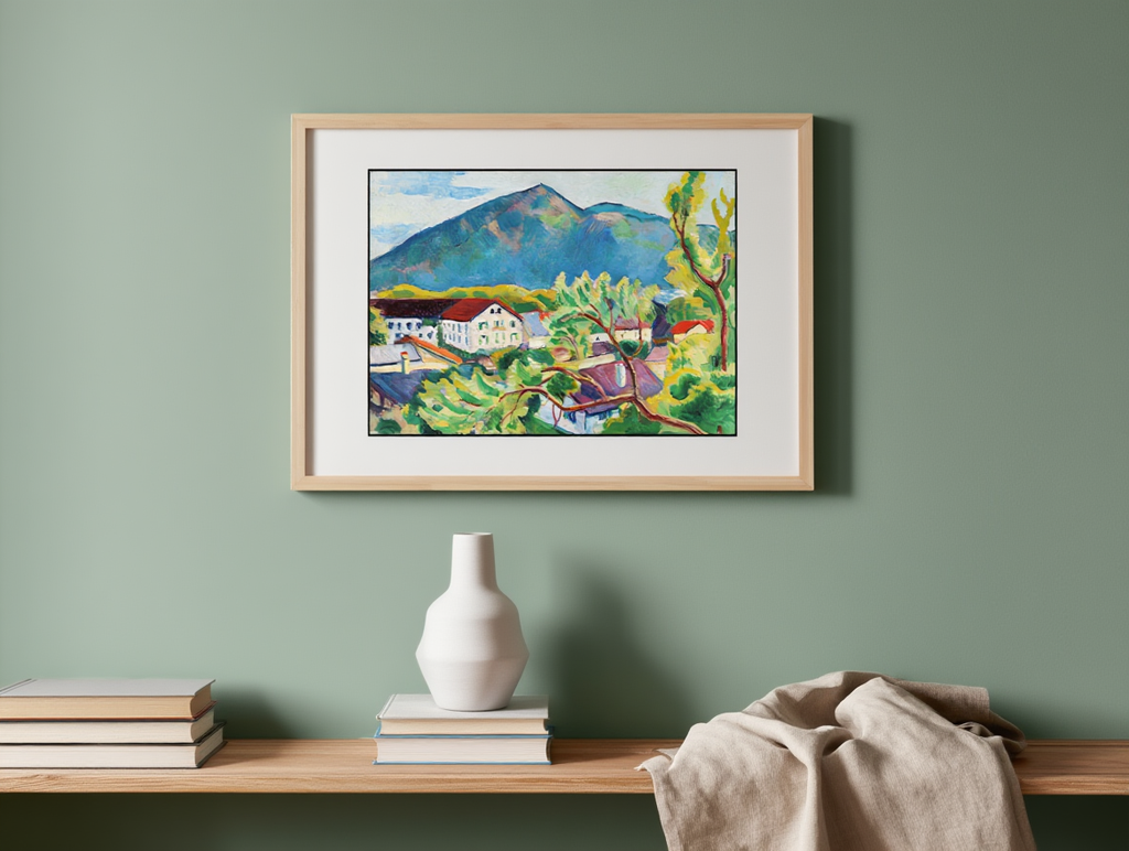 August Macke - Spring Landscape in Tegernsee