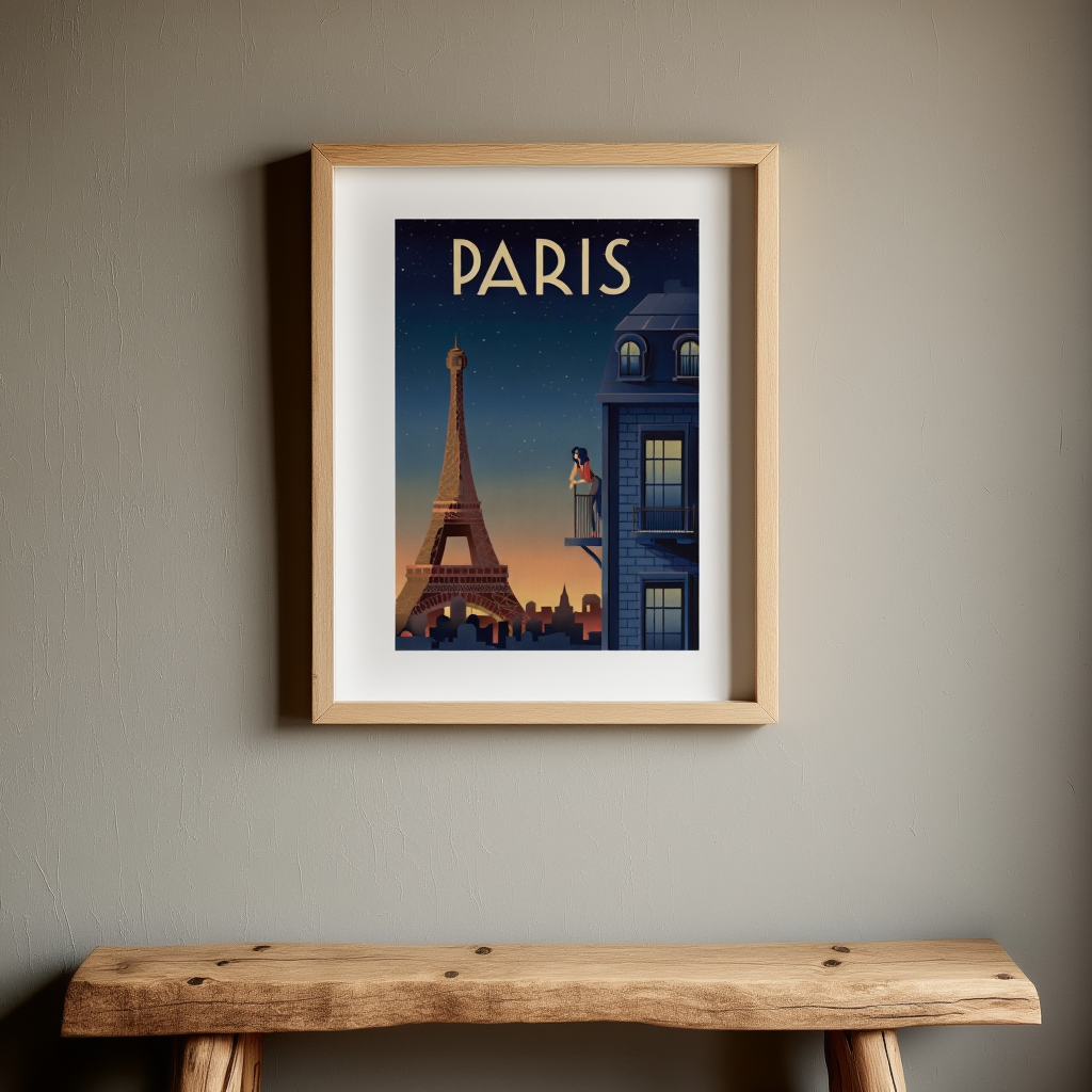 Retro Paris Poster