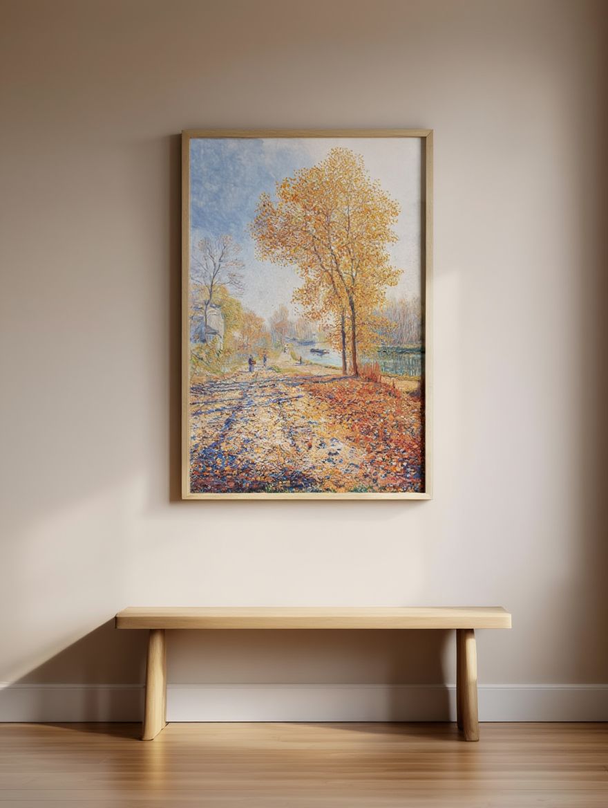 Bords du Loing Effet d'Automne le Matin à Moret