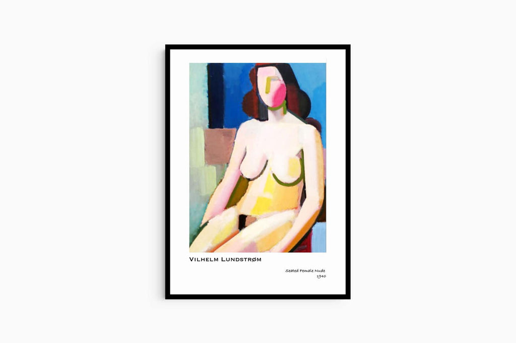"Vilhelm Lundstrom - Seated Female Nude Poster"