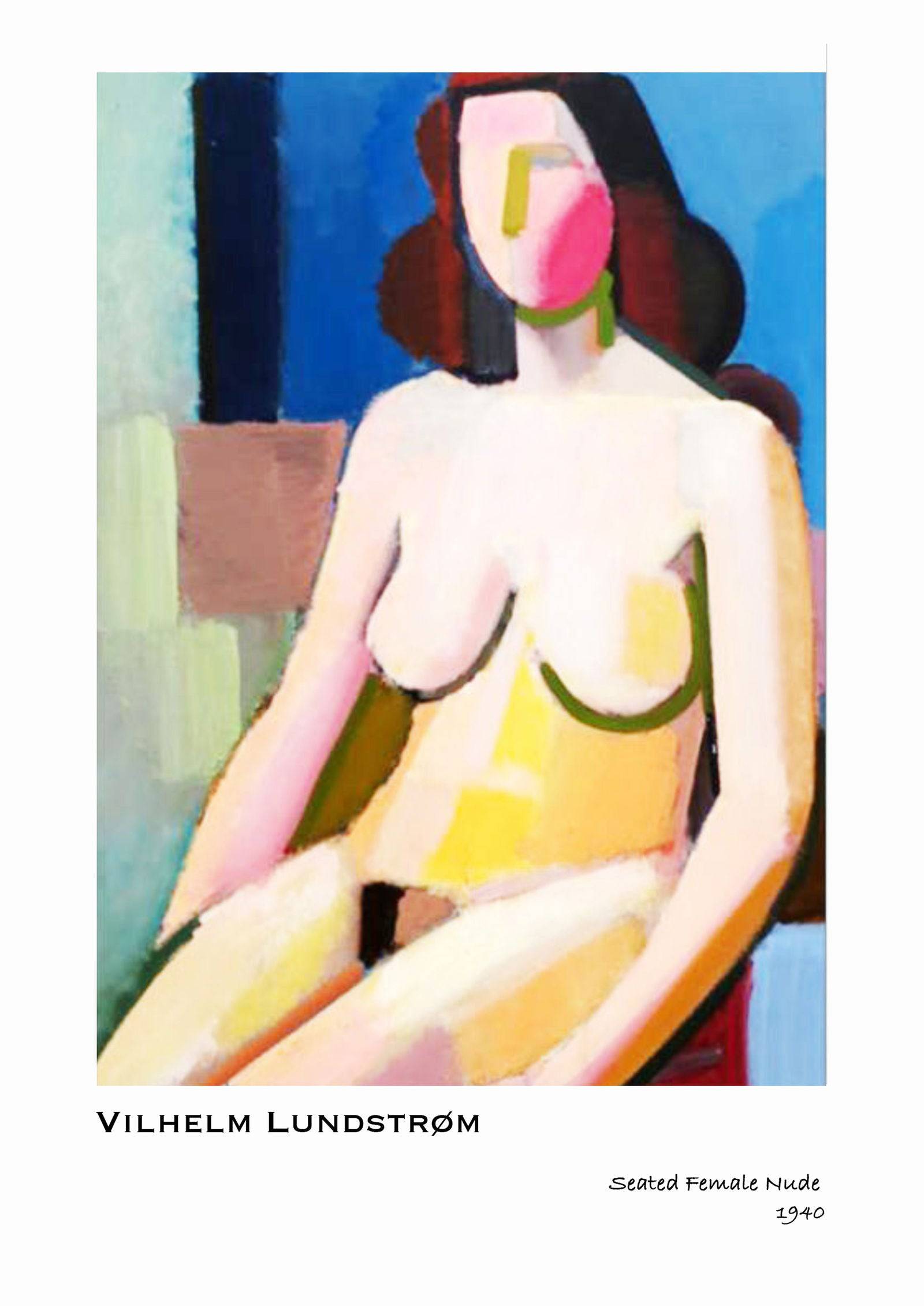 "Vilhelm Lundstrom - Seated Female Nude Poster"