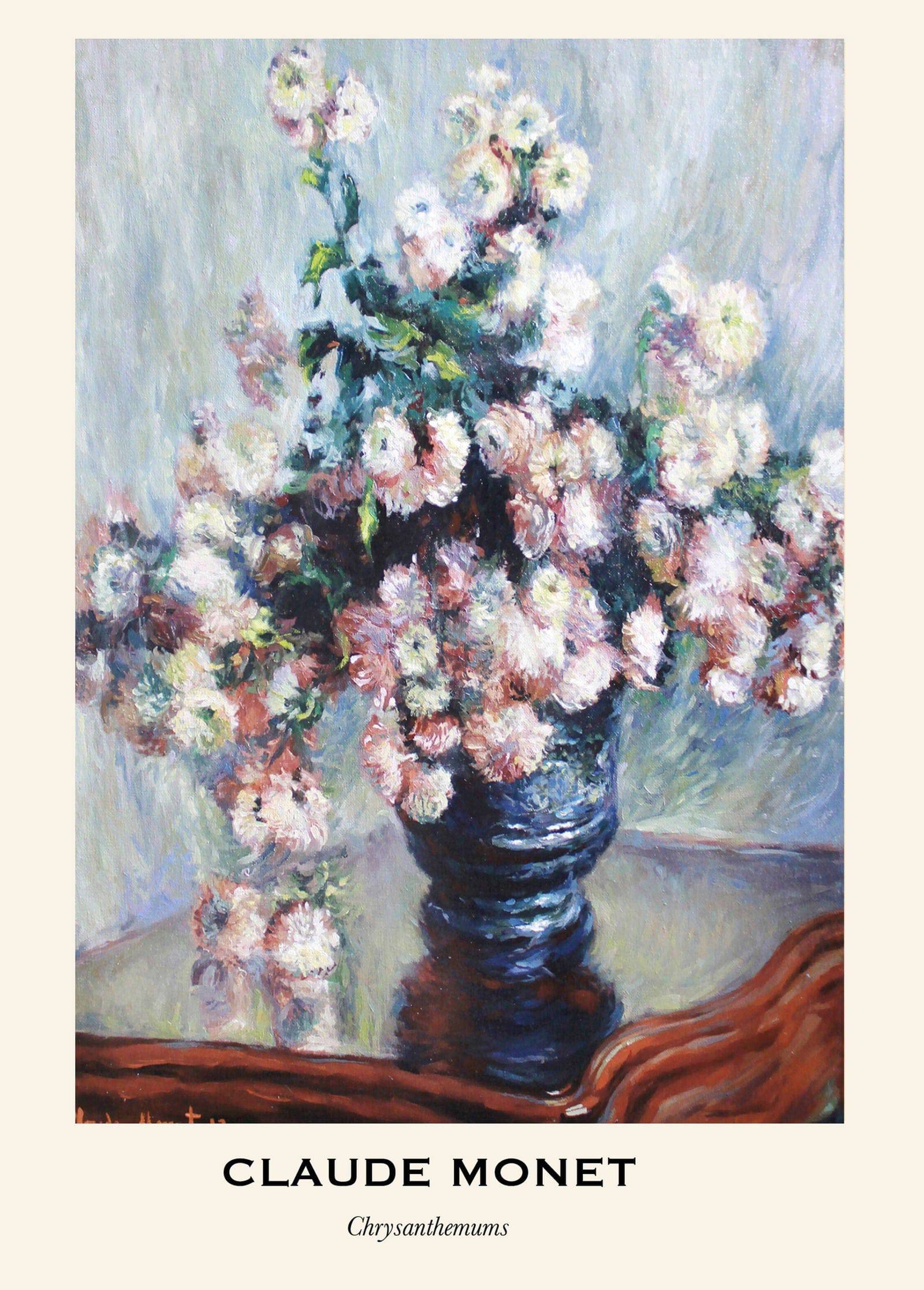 "Claude Monet - Chrysanthemums Poster"