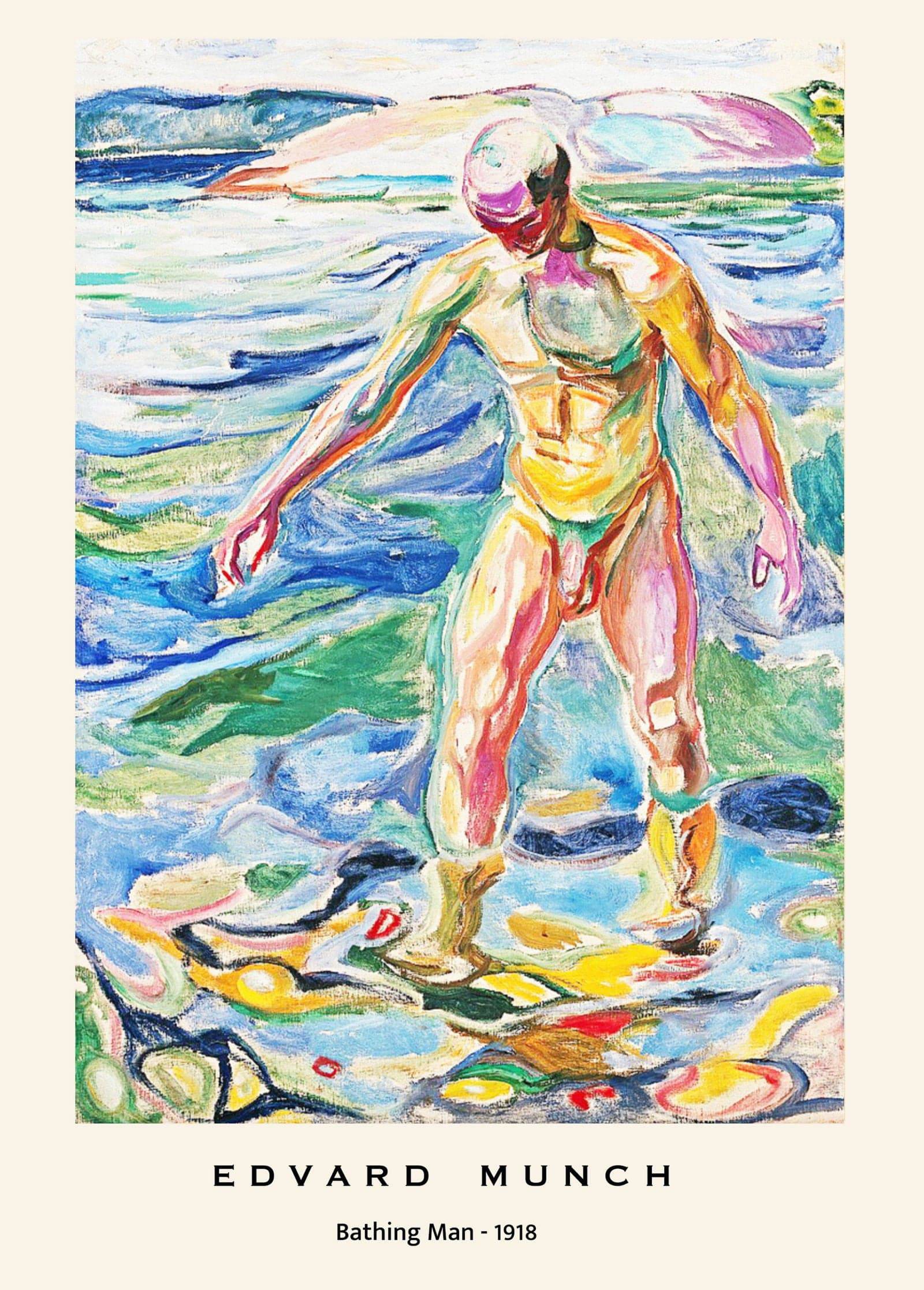 "Edvard Munch - Bathing Man Poster"