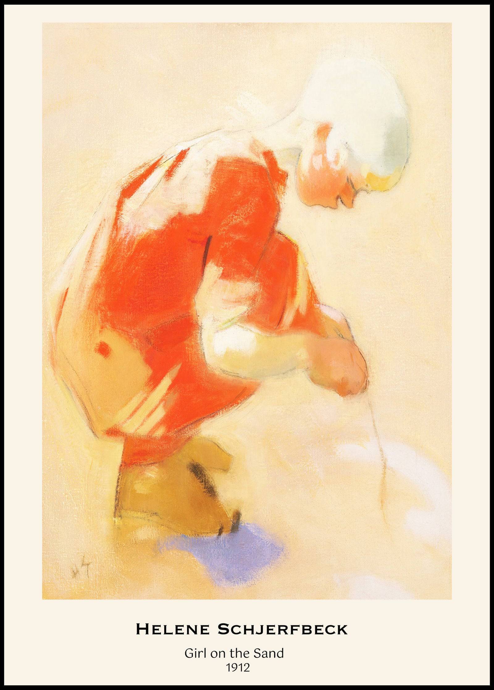 "Helene Schjerfbeck - Girl on the Sand Poster"