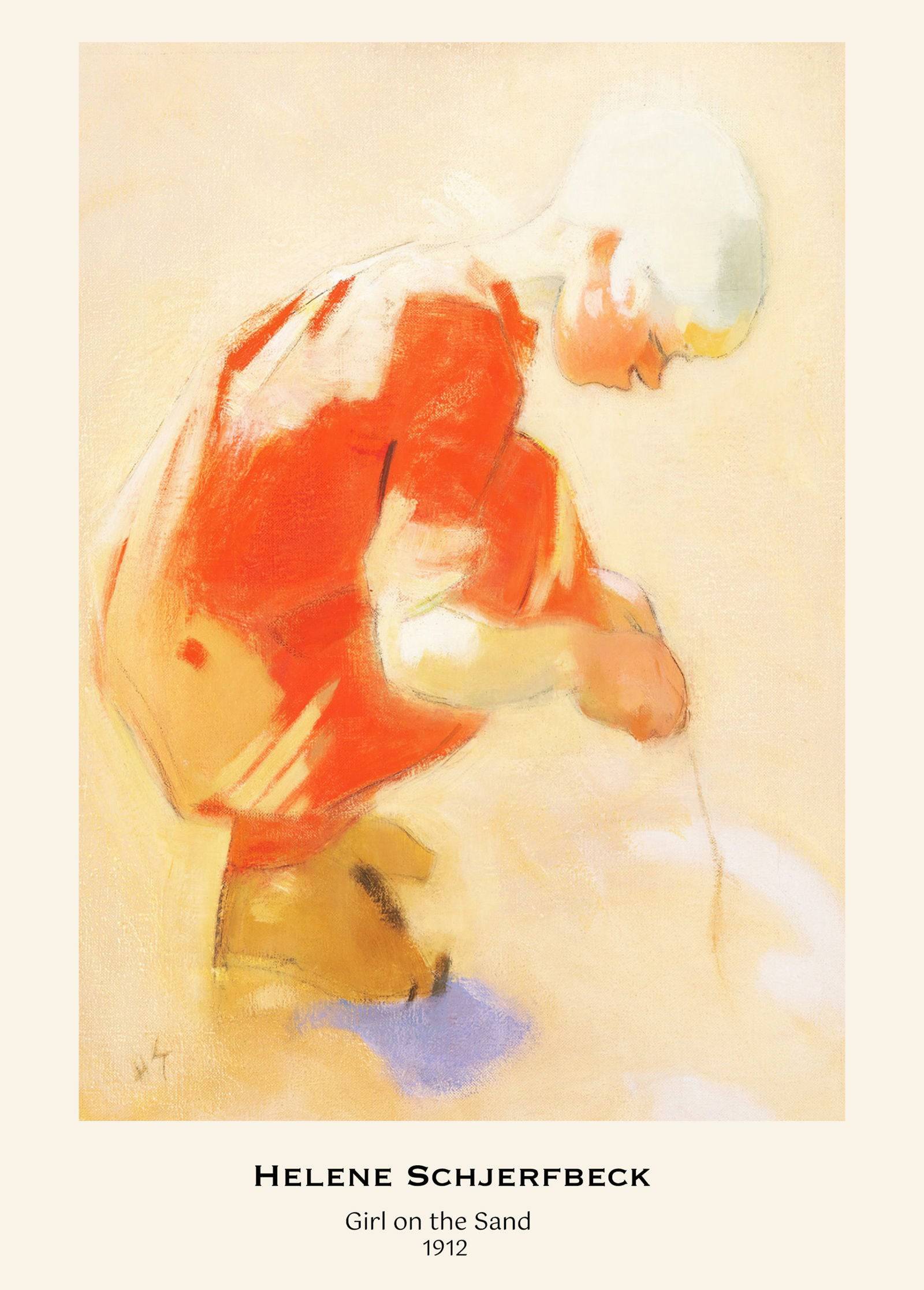 "Helene Schjerfbeck - Girl on the Sand Poster"