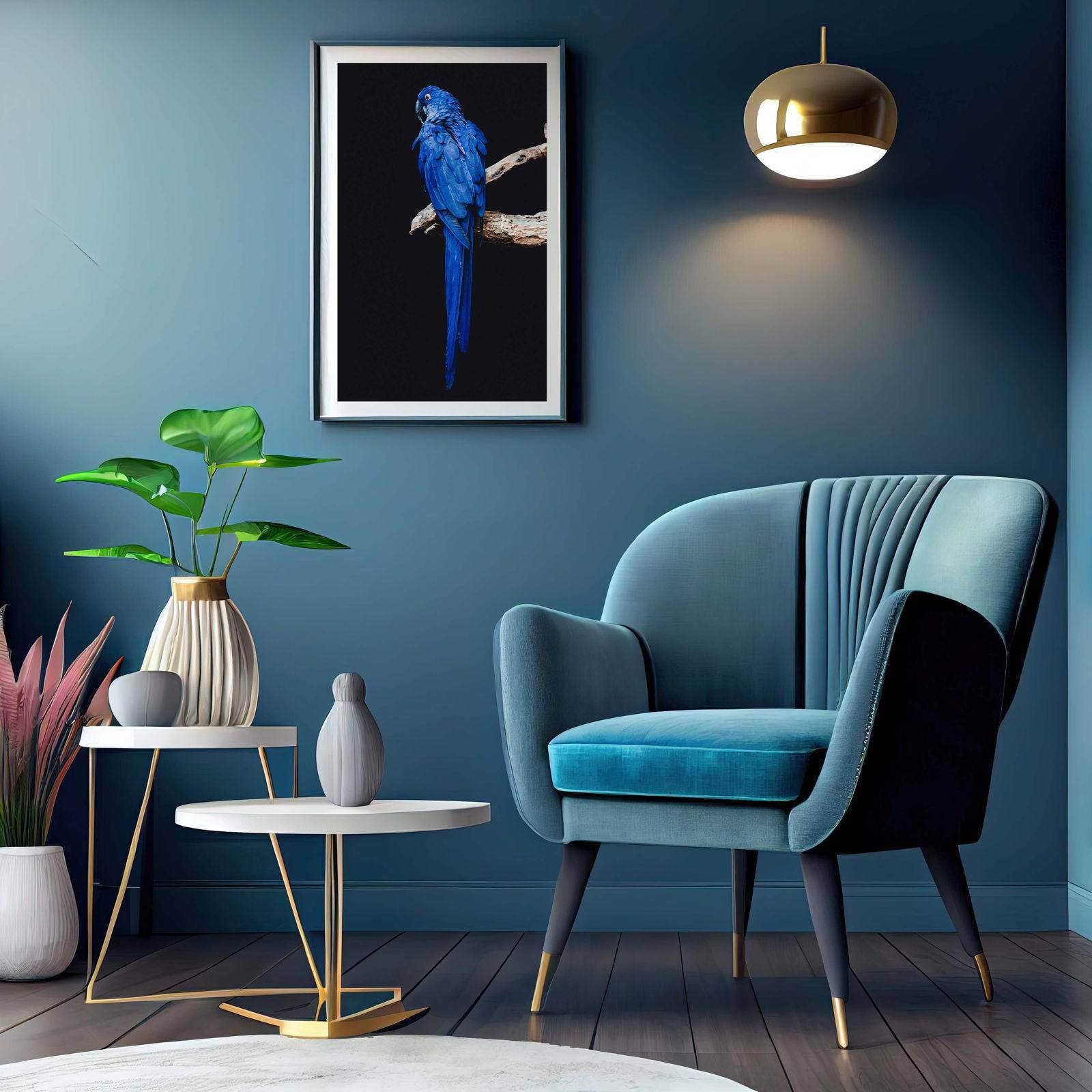"Blue Parrot Poster - Hakyarts"