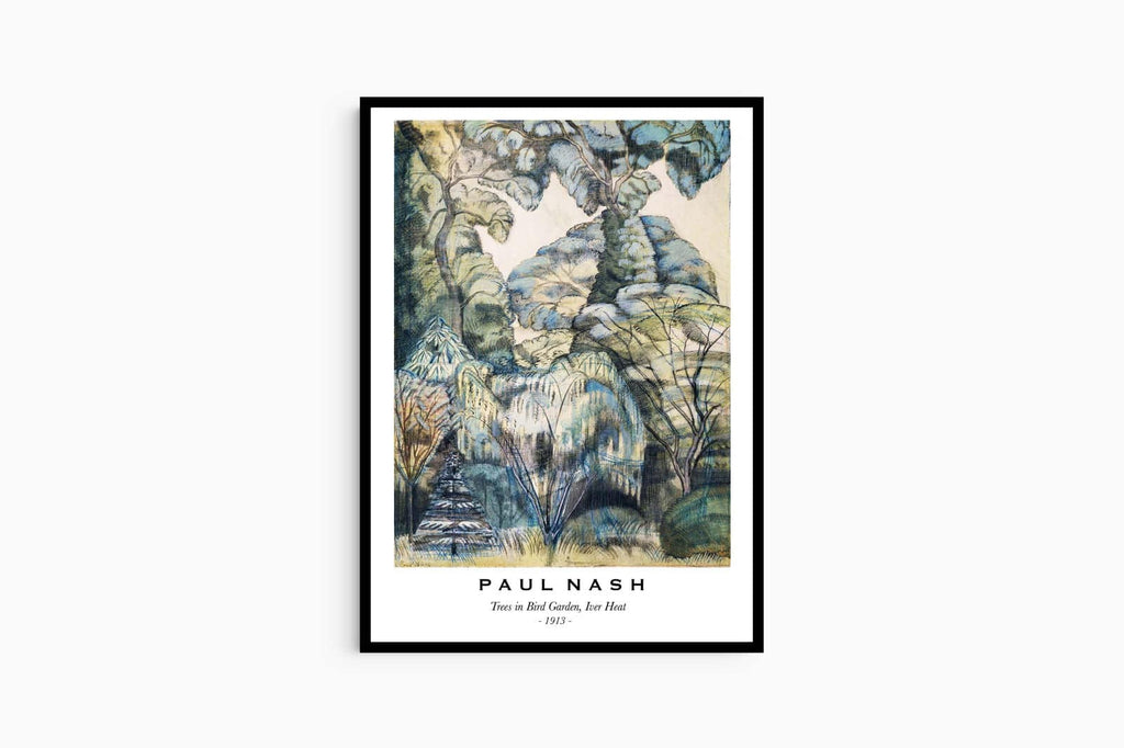 "Paul Nash - Trees in Bird Garden Poster"