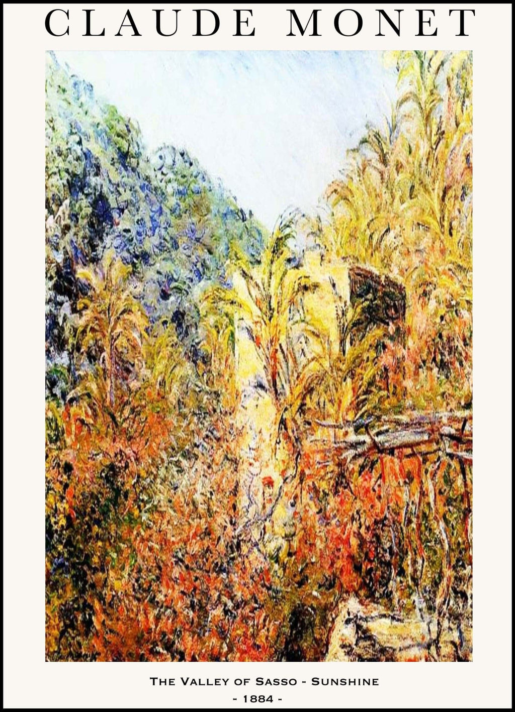 "Claude Monet - The Valley of Sasso Poster"