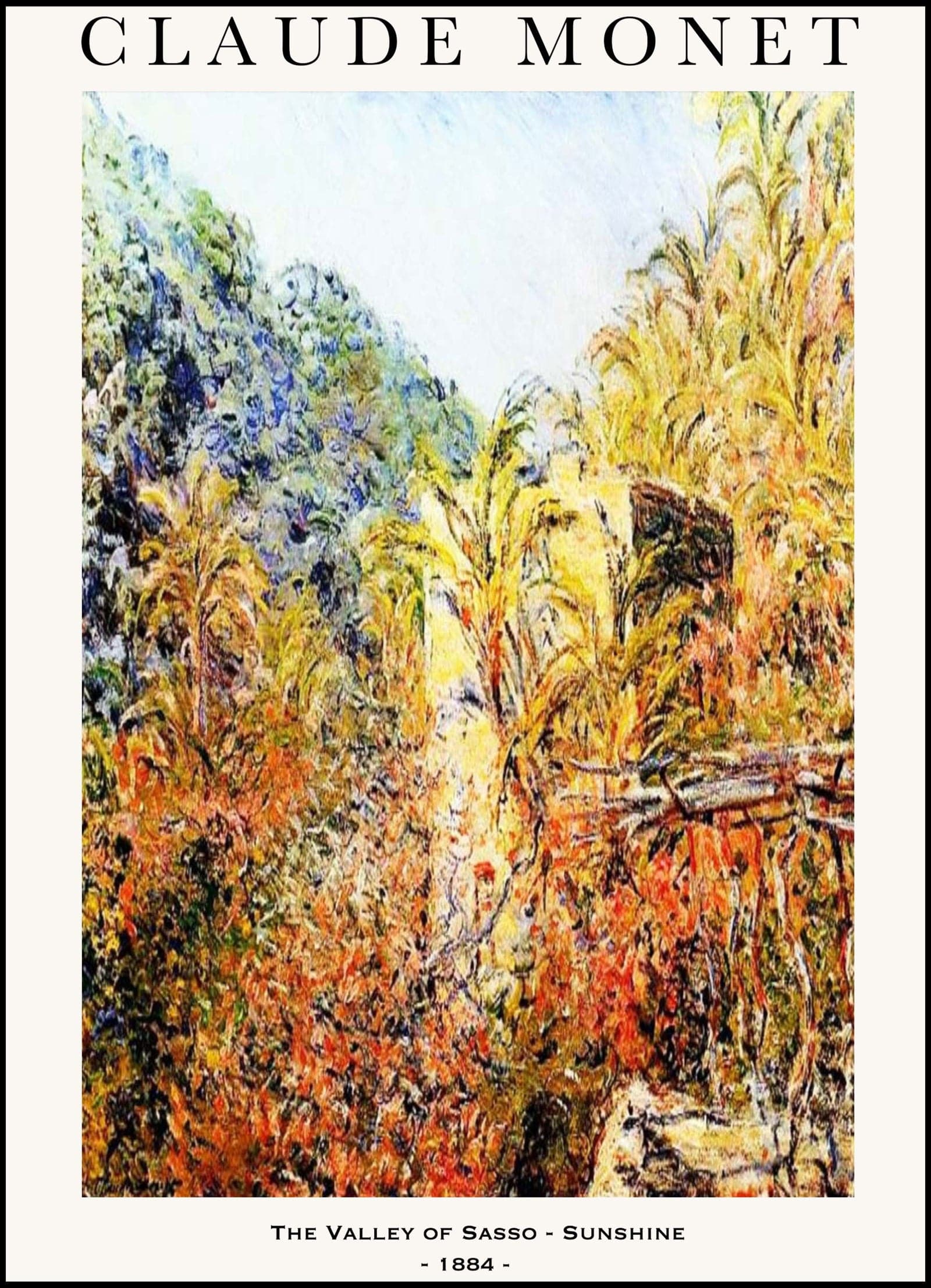 "Claude Monet - The Valley of Sasso Poster"