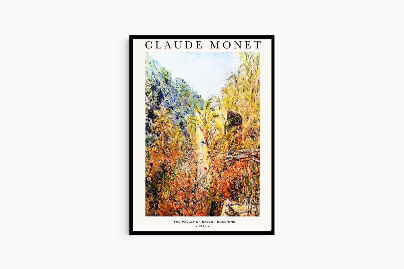 "Claude Monet - The Valley of Sasso Poster"