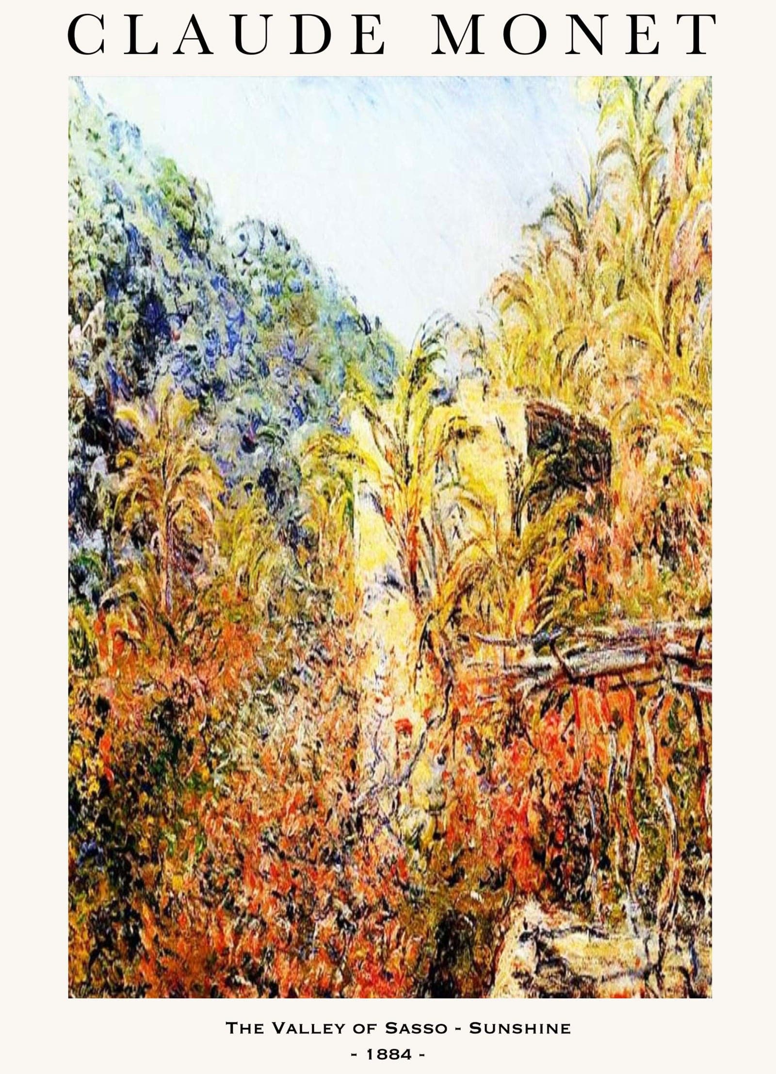"Claude Monet - The Valley of Sasso Poster"