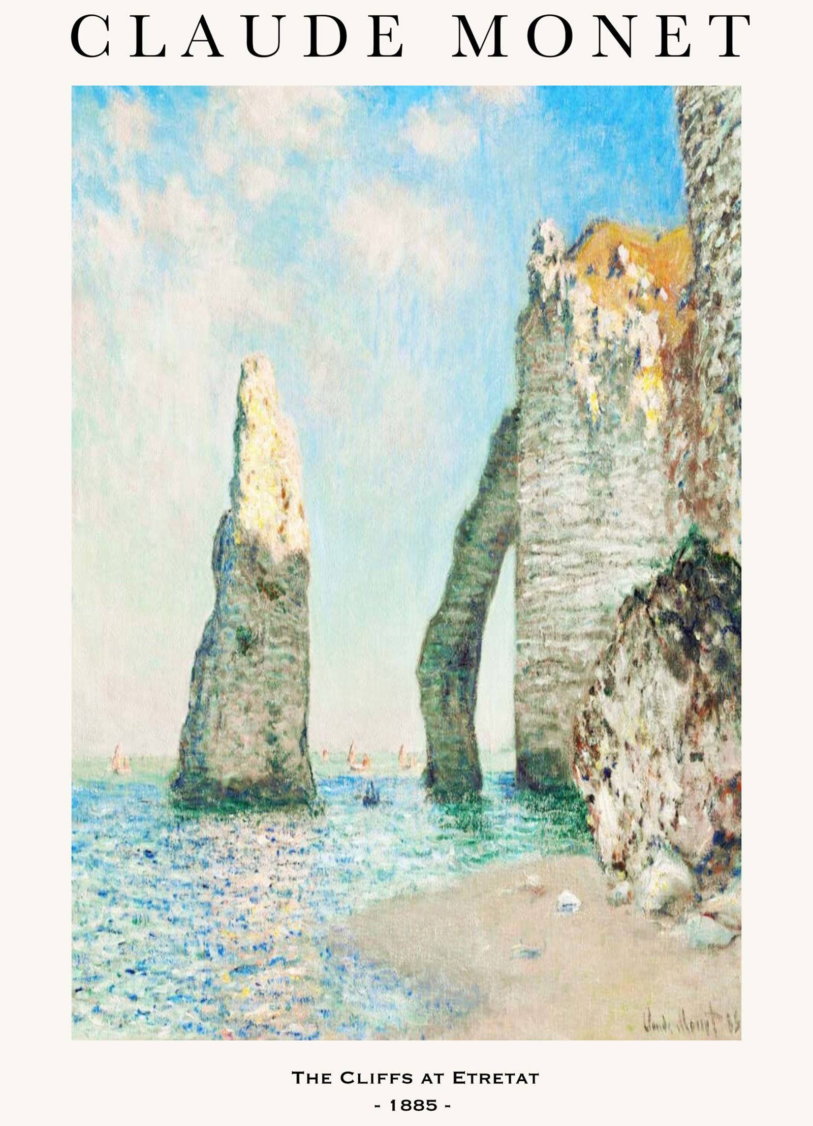 "Claude Monet - The Cliffs at Etretat Poster"