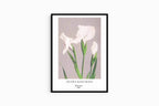 "Ogawa Kazumasa - White Irises Poster - Hakyarts"
