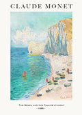 "Claude Monet - The Beach and the Falaise d'Amont Poster"