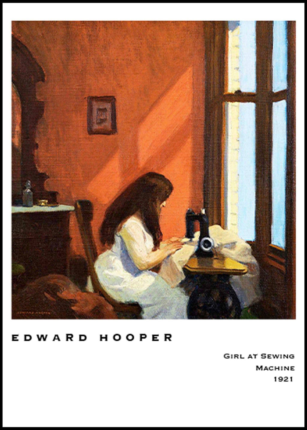 "Edward Hooper - Girl At Sewing Machine Poster"