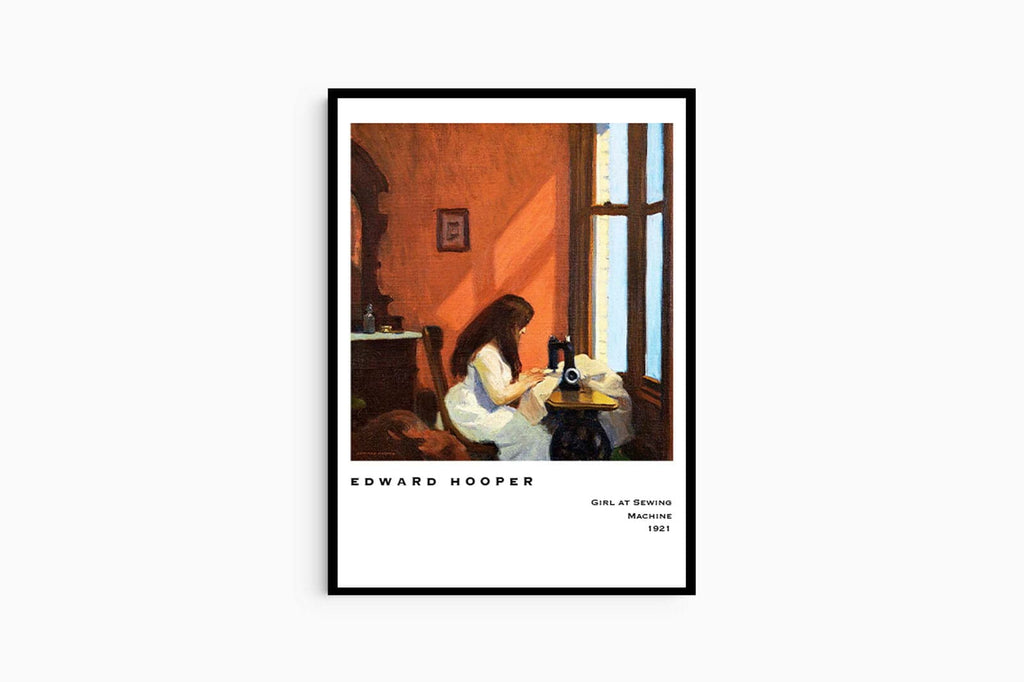 "Edward Hooper - Girl At Sewing Machine Poster"