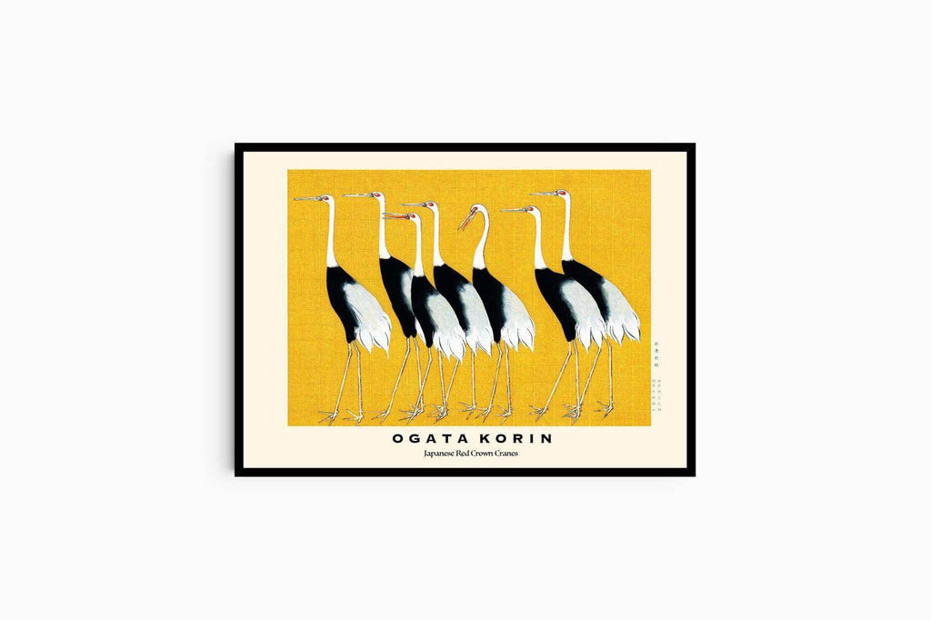 "Ogata Korin - Japanese Red Crown Cranes Poster - Hakyarts"