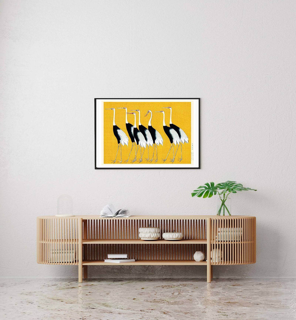 "Ogata Korin - Japanese Red Crown Cranes - Hakyarts"