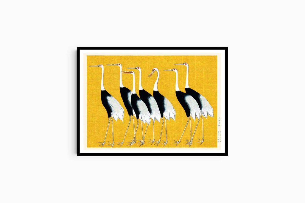 "Ogata Korin - Japanese Red Crown Cranes - Hakyarts"