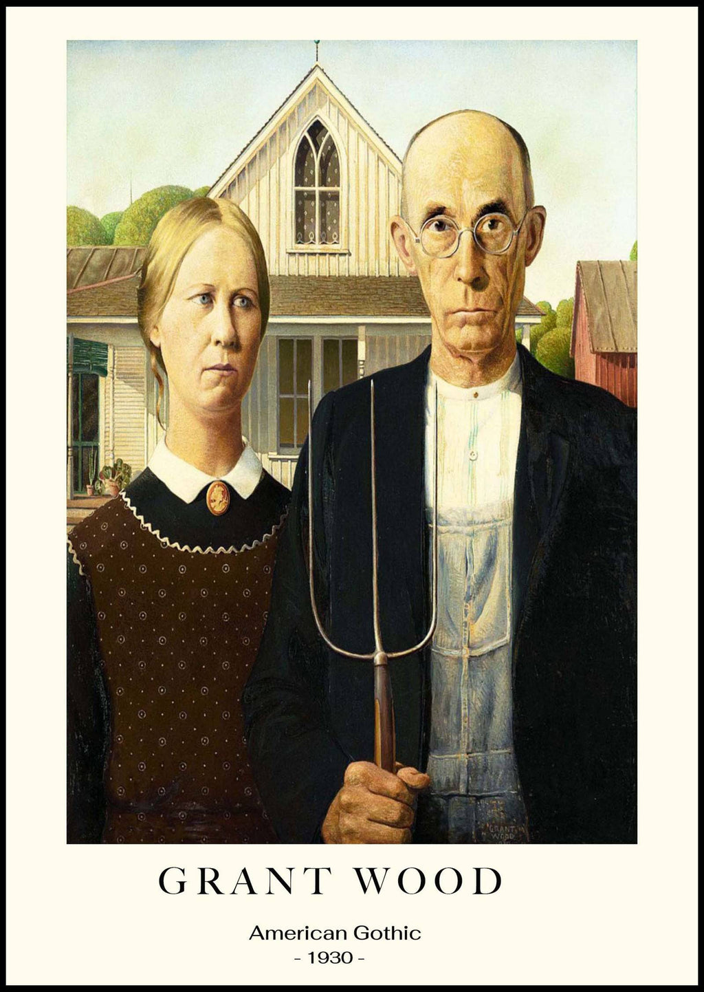 "Grant Wood - American Gothic Poster"