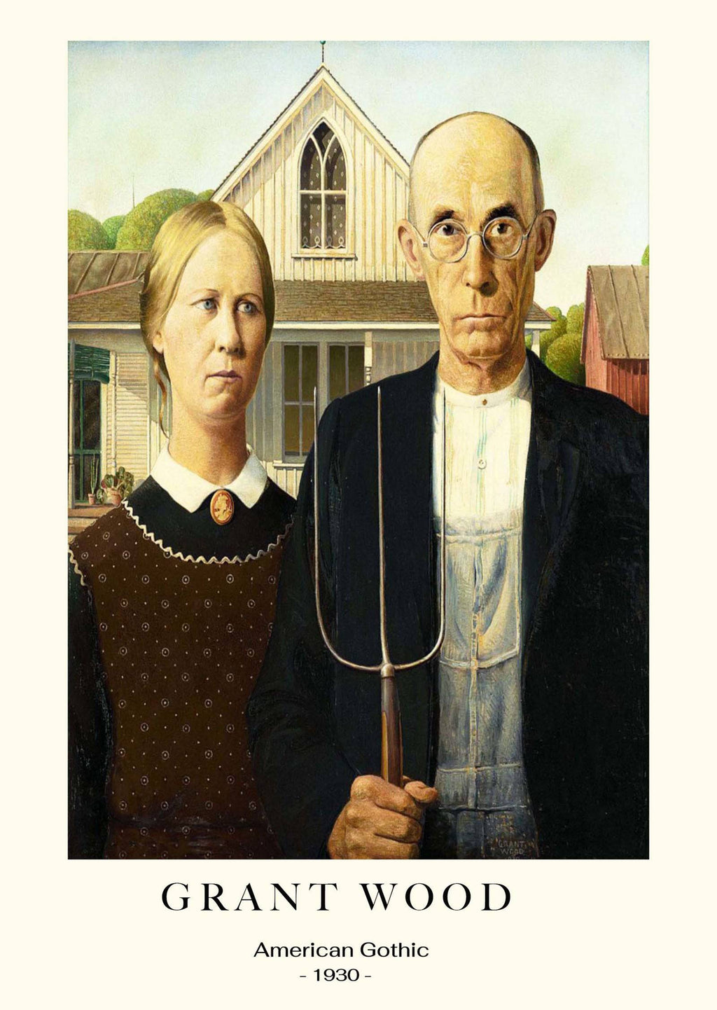 "Grant Wood - American Gothic Poster"