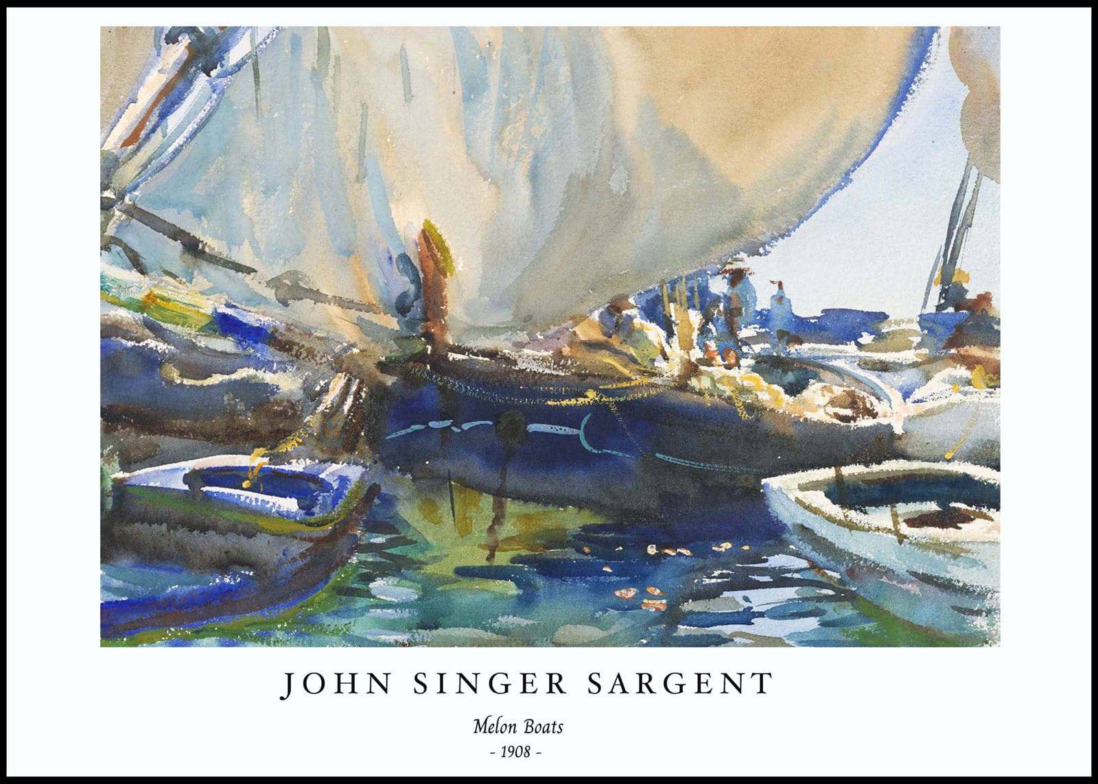 "John Singer Sargent - Melon Boats Poster"
