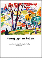 "Henry Lyman Saÿen - Landscape Bridge Huntingdon Valley Poster"