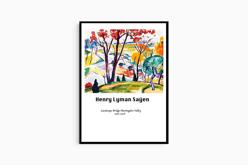 "Henry Lyman Saÿen - Landscape Bridge Huntingdon Valley Poster"