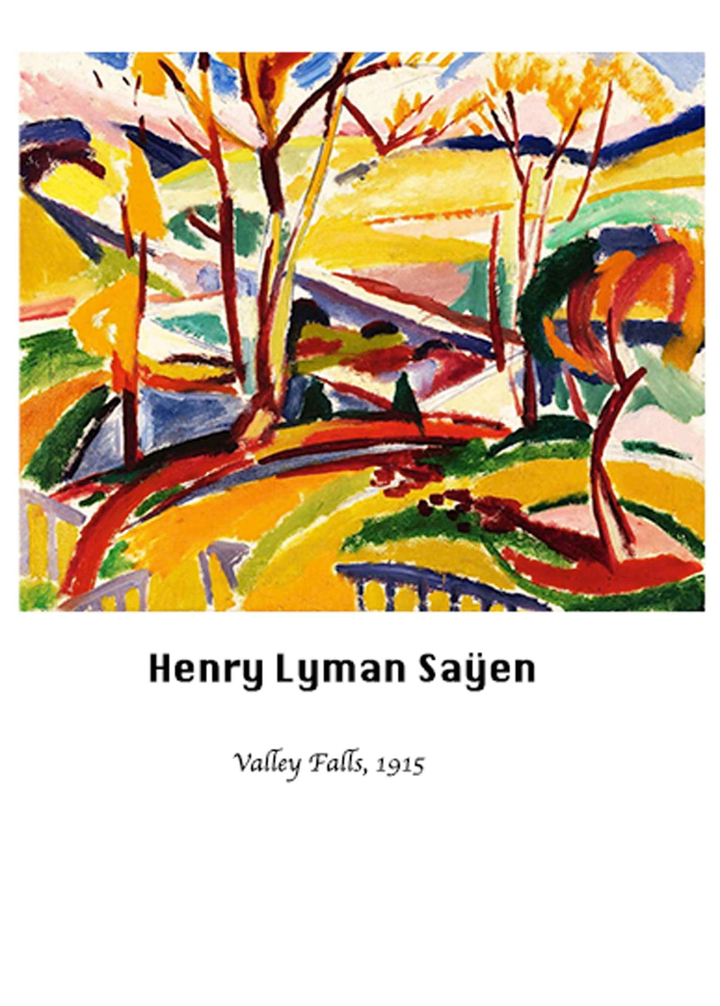 "Henry Lyman Saÿen - Valley Falls Poster"