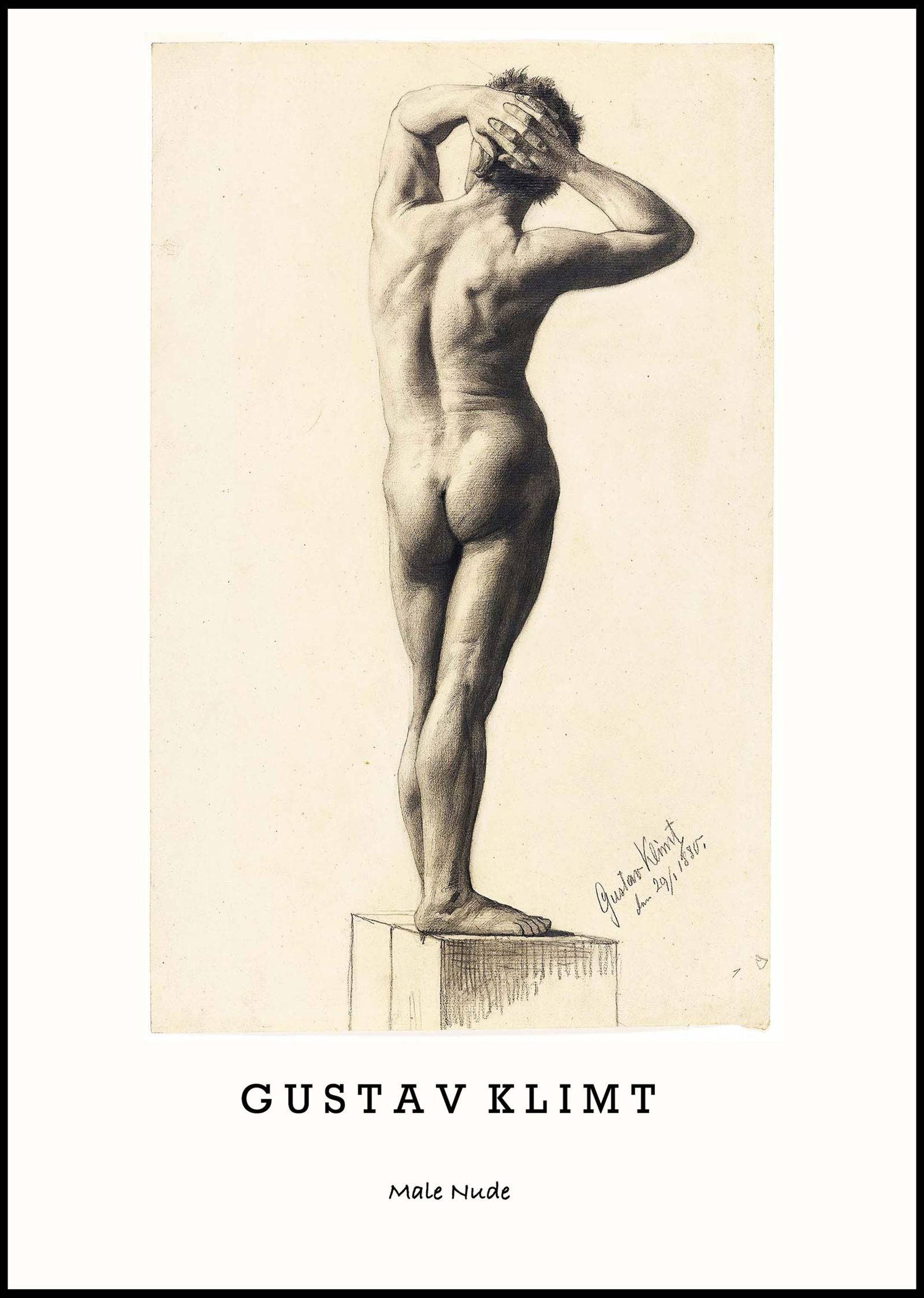 "Gustav Klimt - Male Nude Poster"